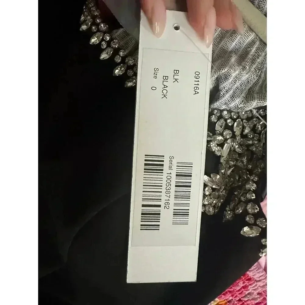 Jovani 09116 Bejeweled Backless Gown in BLACK NEW NWT - Picture 8 of 8